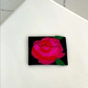 Beautiful Kate Spade Floral Black Card Holder